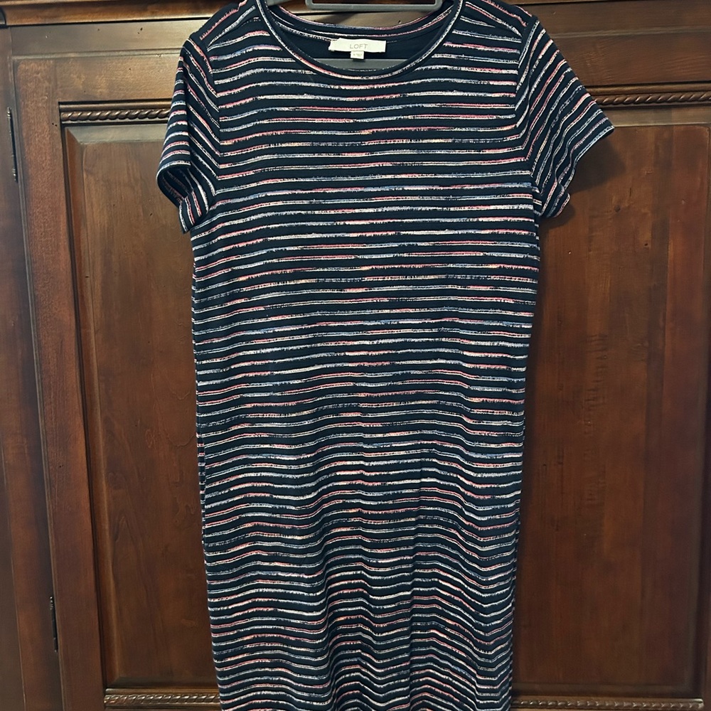 LOFT T-shirt dress; multicolor